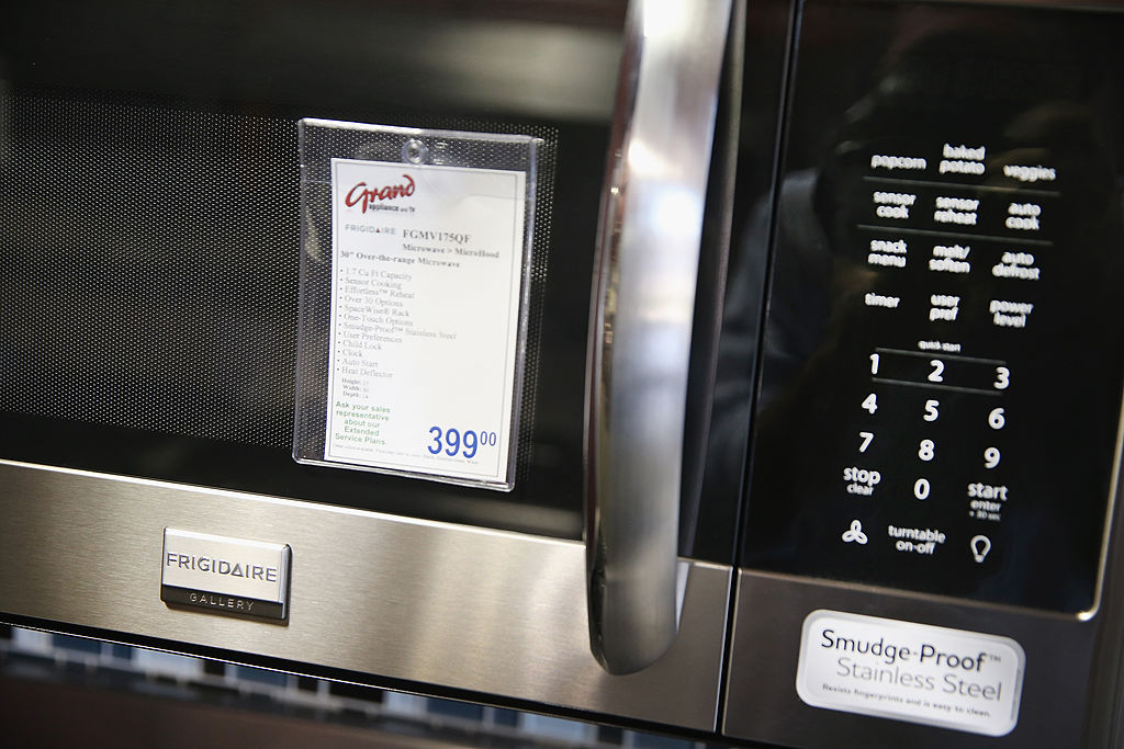 GE microwave with stainless steel 