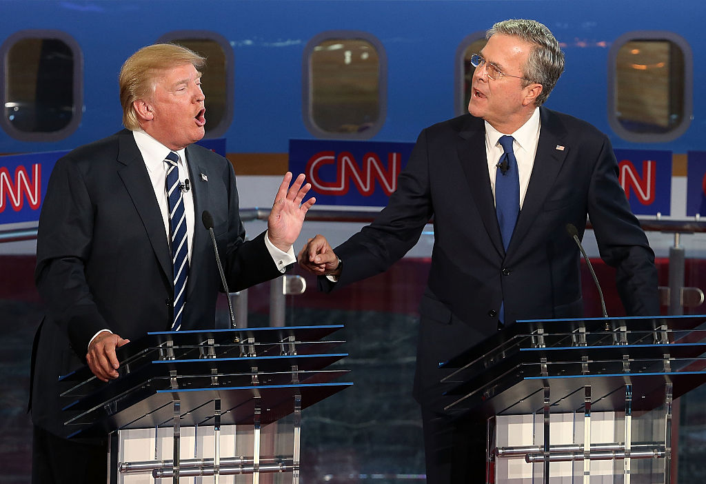 donald trump and jeb bush debating