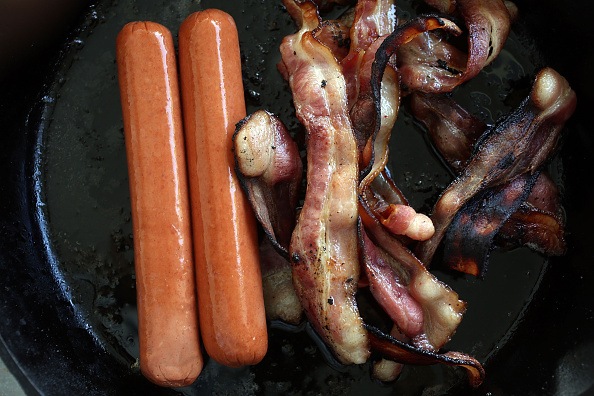 bacon with hot dog