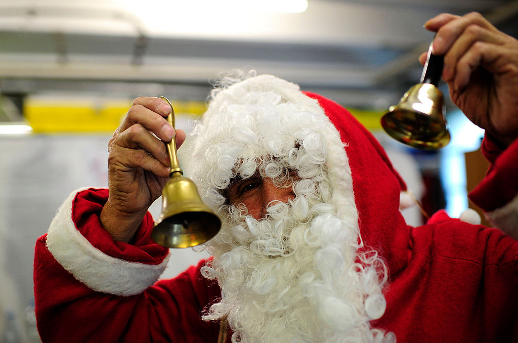 Santa Claus Visits Migrants Shelter