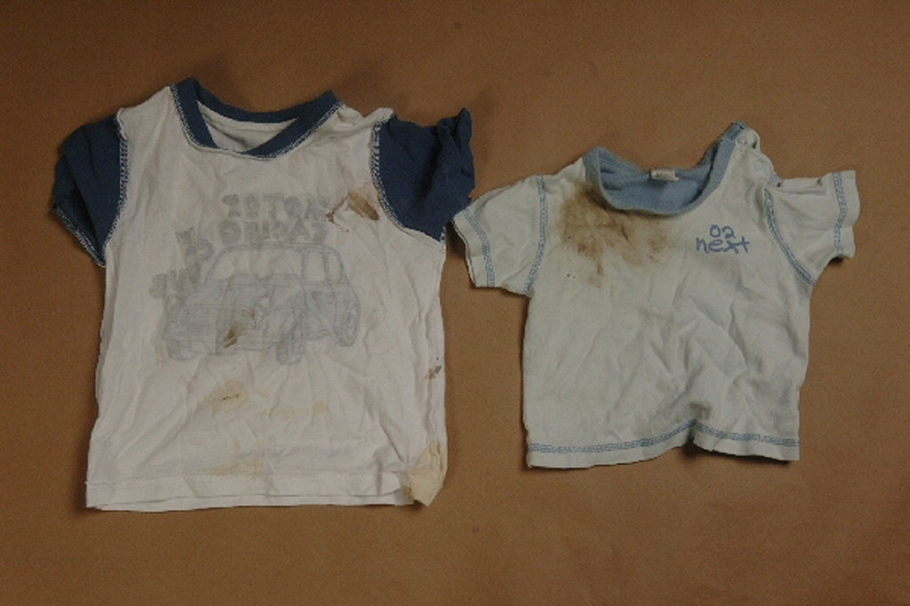 stained baby clothes