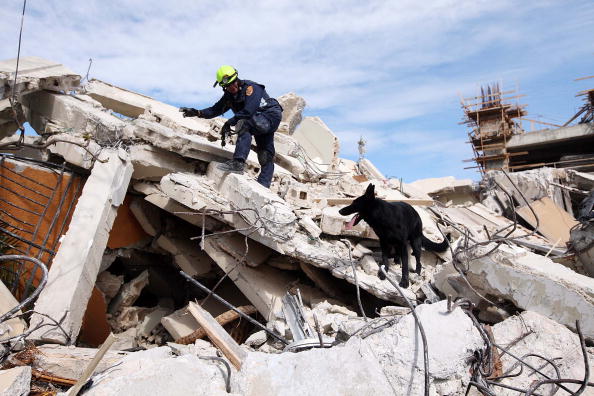 people in the aftermath of earthquake