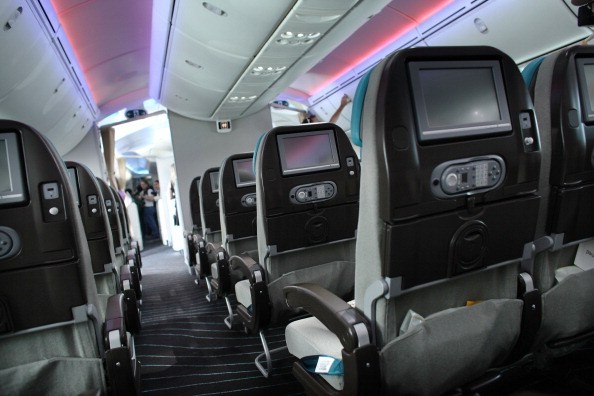 interior of modern plane