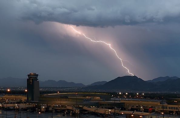 Strong Thunderstorms Hit Las Vegas