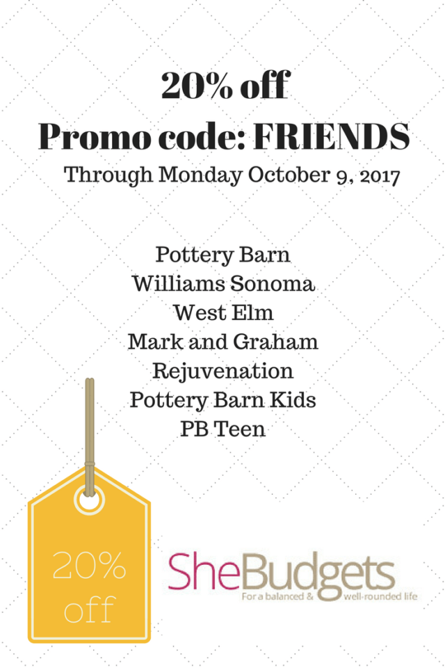 pottery barn promo code