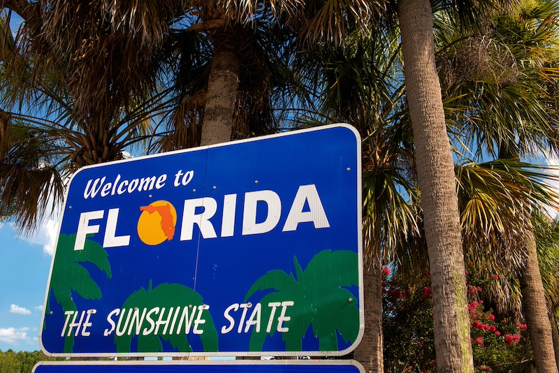 welcome to Florida sign