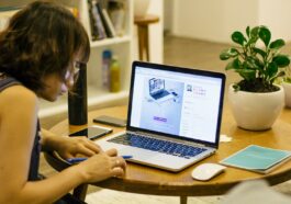 woman browsing on her laptop