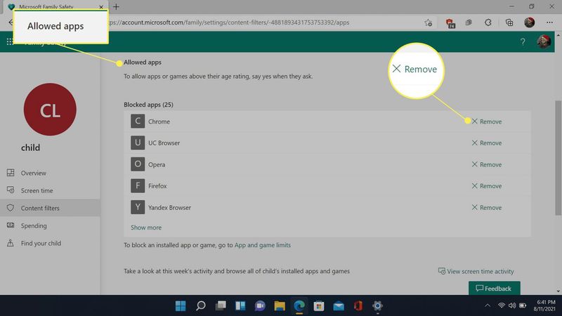 Safe Browser Settings