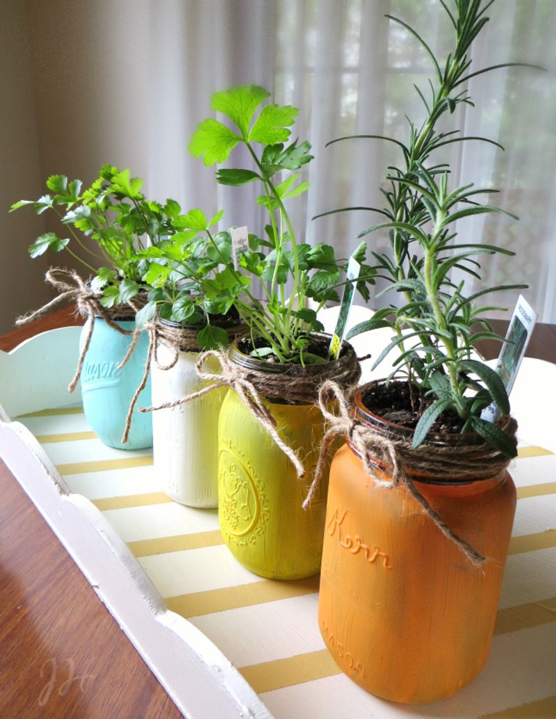 Mason Jar Herb Garden