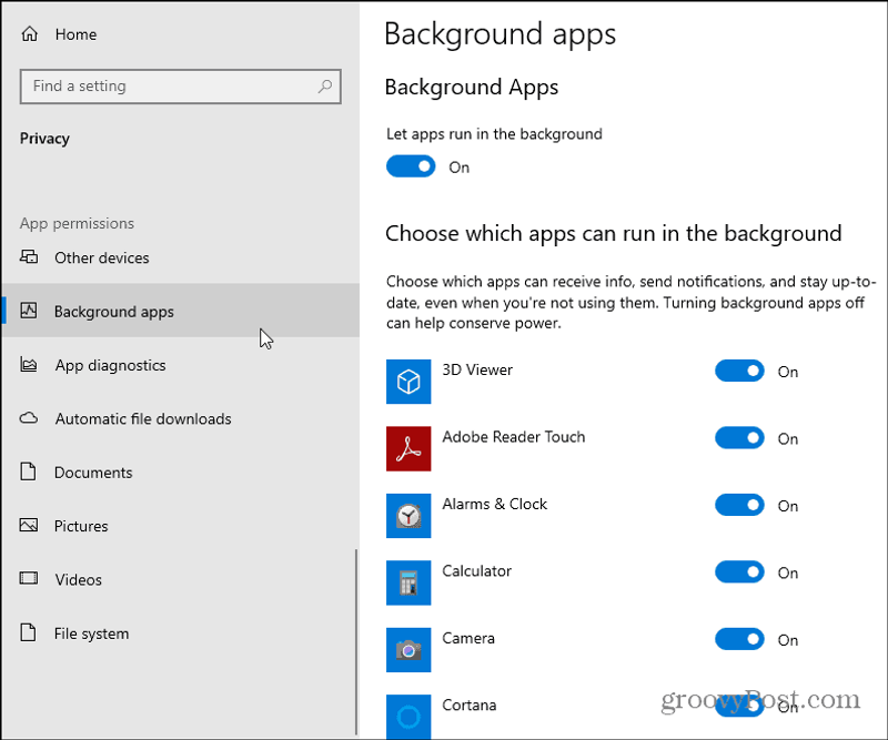 Background Apps