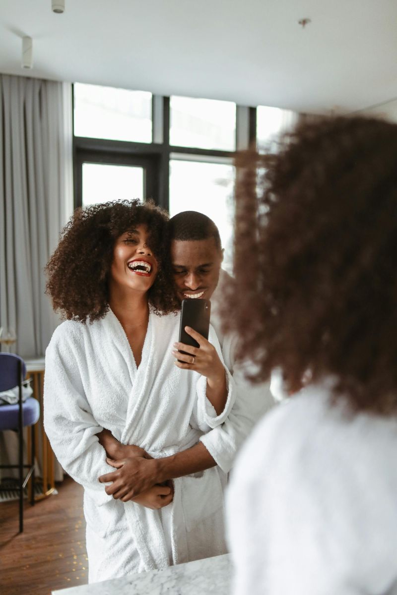 Laughing at each other's weird habits