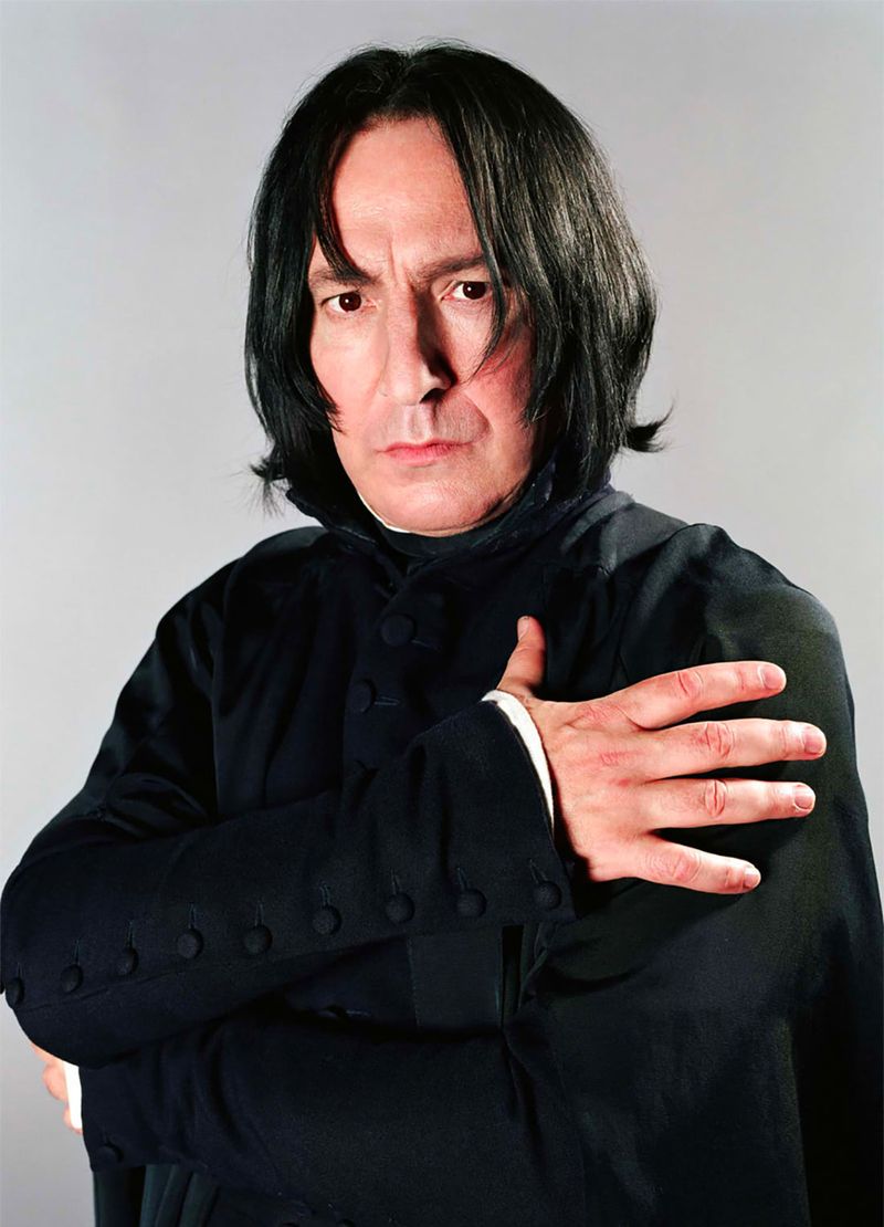 Alan Rickman as Severus Snape in the Harry Potter Series