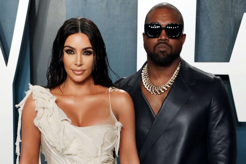 Kanye West and Kim Kardashian