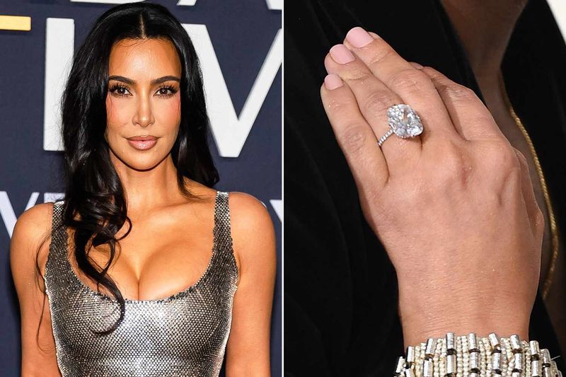 Kim Kardashian's 15-Carat Cushion-Cut from Kanye