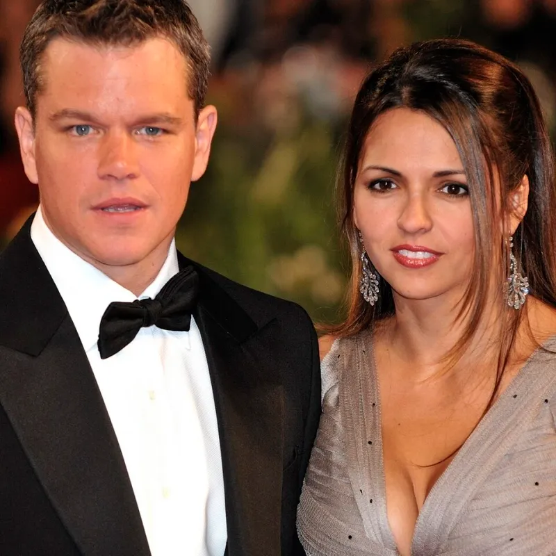 Matt Damon and Luciana Bozan Barroso