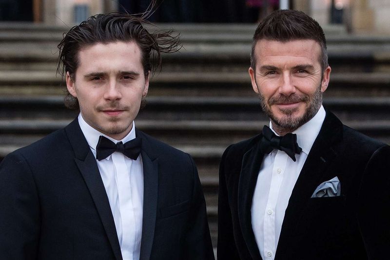 David Beckham and Brooklyn Beckham