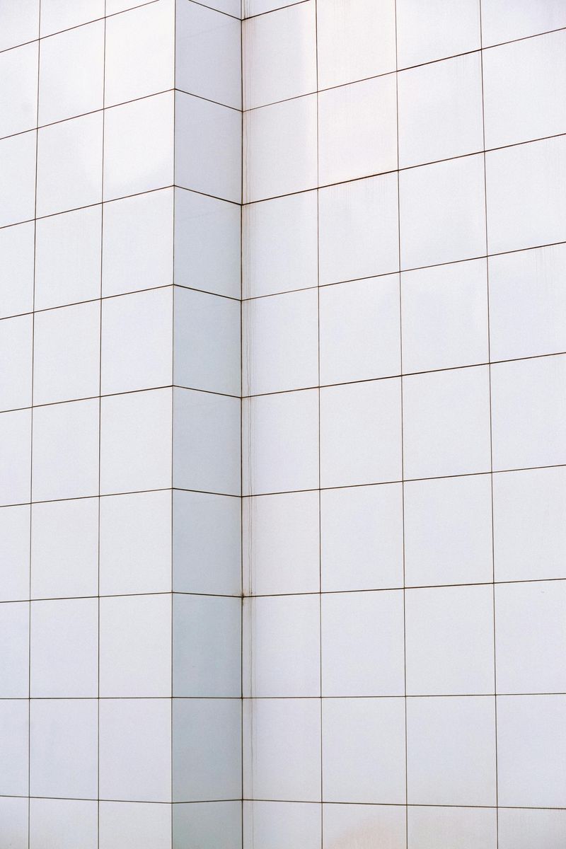 Dark Grout with Light Tiles