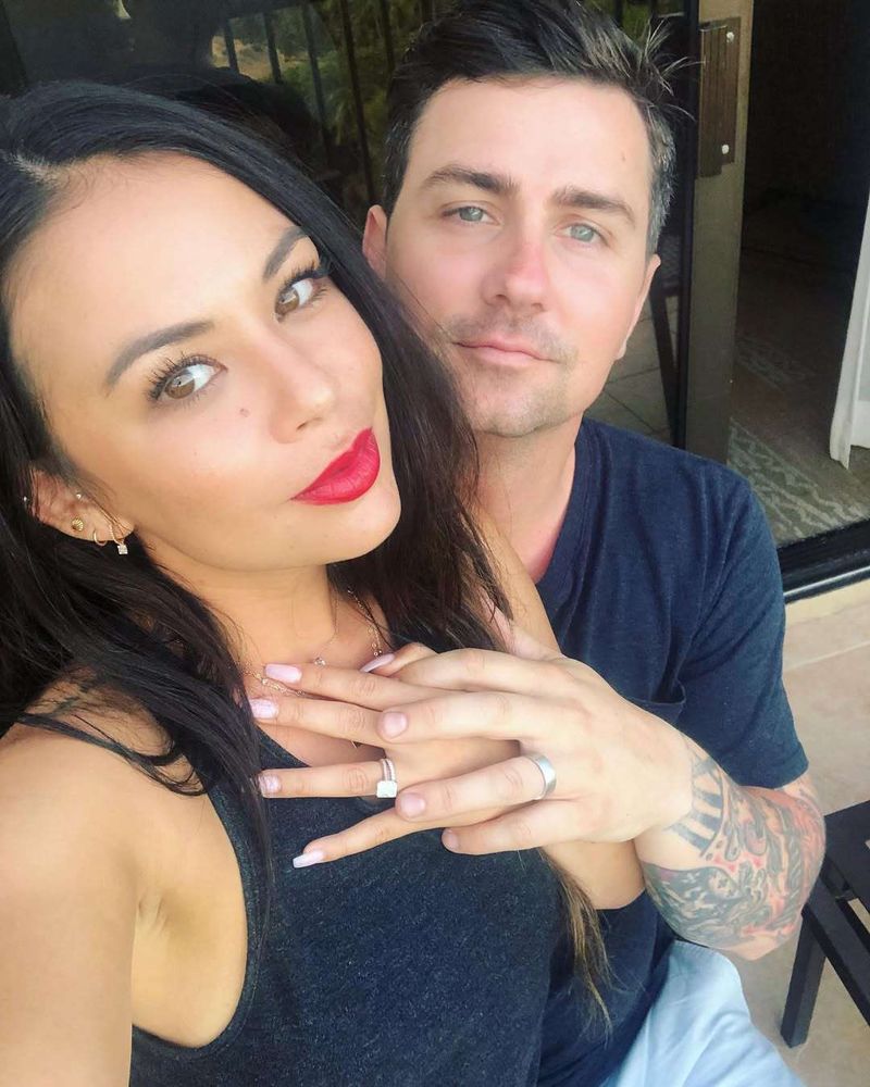 Janel Parrish and Chris Long