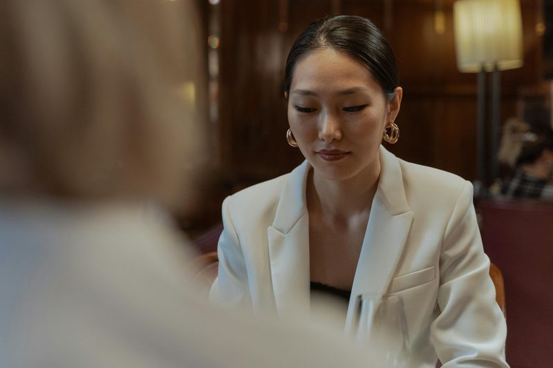 She Pauses Before Speaking