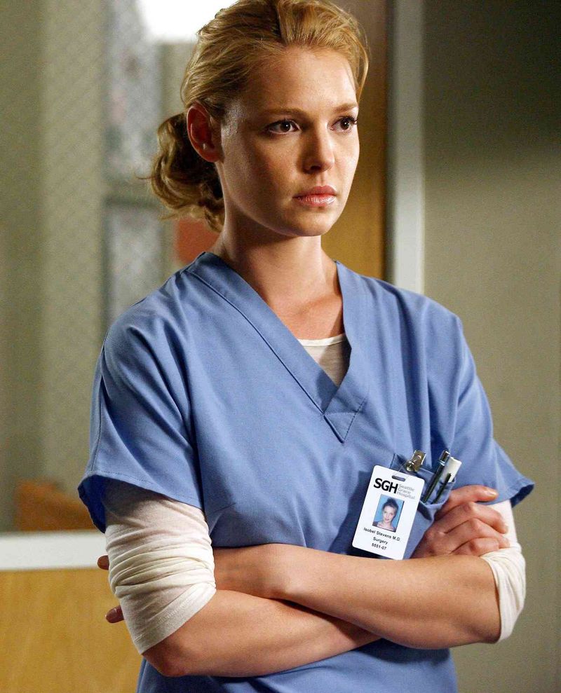 Katherine Heigl as Izzie Stevens in Grey's Anatomy