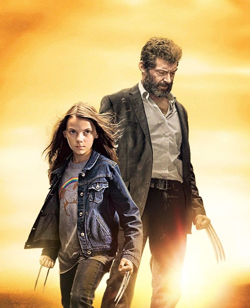 Hugh Jackman and Dafne Keen